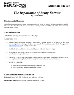 The Importance of Being Earnest