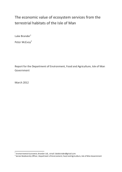 The economic value of ecosystem services from