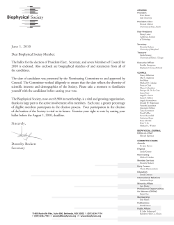 The ballot for the election of President