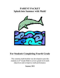 Summer Mathematics Packet