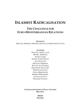 islamist radicalisation - Centre for European Policy Studies