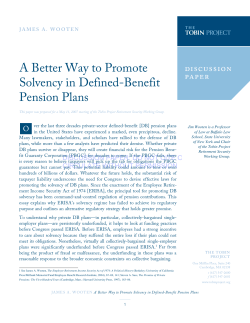 A Better Way to Promote Solvency in Defined