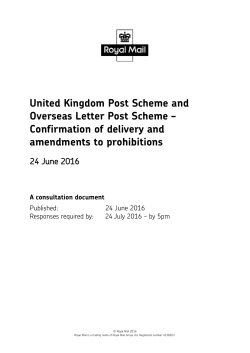 United Kingdom Post Scheme and Overseas