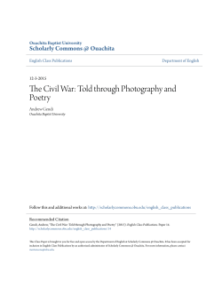 The Civil War: Told through Photography and Poetry