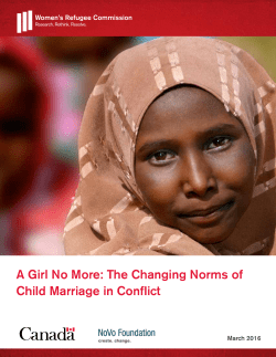 A Girl No More: The Changing Norms of Child Marriage