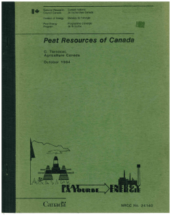 Peat Resources of Canada. (PDF Format, 3.6 MB)