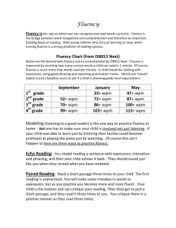 Fluency: Definition, Rates, Activities