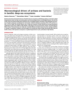 Macroecological drivers of archaea and bacteria in benthic deep