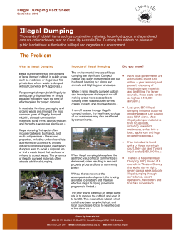 Illegal Dumping - Clean Up Australia