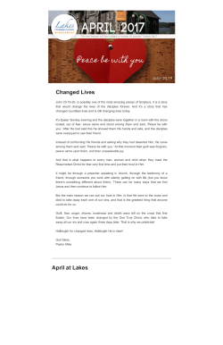 April Newsletter - Lakes Christian Centre