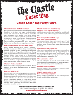 Castle Laser Tag Party FAQ`s