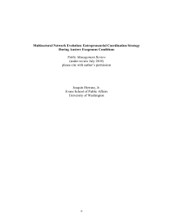 Multisectoral Network Evolution: Entrepreneurial Coordination