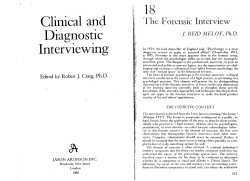 Clinical and Diagnostic Interviewing