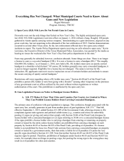 Everything Has Not Changed - Texas Municipal Courts Education