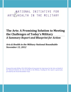The Arts: A Promising Solution to Meeting the Challenges of Today`s