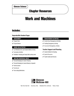 Work and Machines