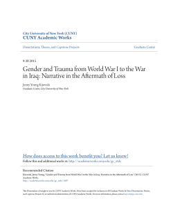 Gender and Trauma from World War I to the War in Iraq