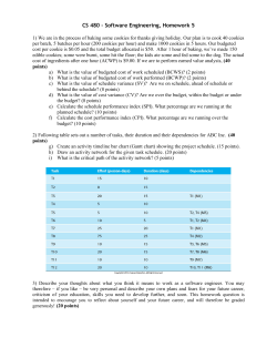 CS 480 &ndash; Software Engineering, Homework 5