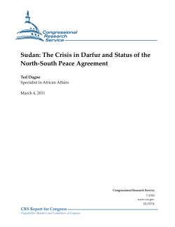 Sudan: The Crisis in Darfur and Status of the North