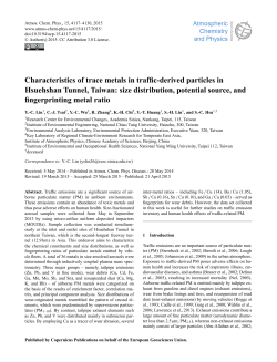 Characteristics of trace metals in traffic