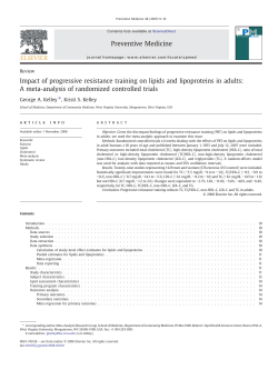 Impact of progressive resistance training on lipids and lipoproteins