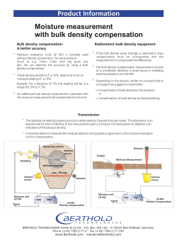 PI Moisture Measurement with bulk density compensation
