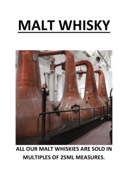ALL OUR MALT WHISKIES ARE SOLD IN MULTIPLES OF 25ML