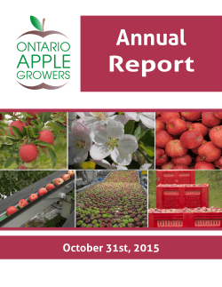 Annual Report - Ontario Apple Growers