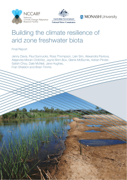Building the climate resilience of arid zone freshwater biota
