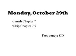 Monday, October 29th
