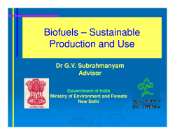 Biofuels Biofuels &ndash; Sustainable Sustainable Production and Use