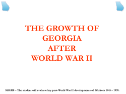Post-WWII Growth of Georgia