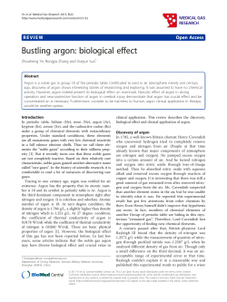 Bustling argon: biological effect | SpringerLink