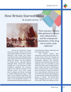 How Britain Starved China - Kaleidoscope International Journal