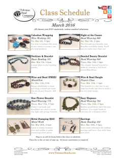 March 2016 - Potomac Bead Company