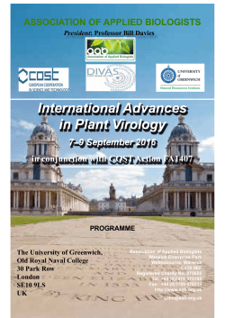 printable programme - Association of Applied Biologists