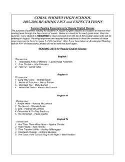 CORAL SHORES HIGH SCHOOL 2015