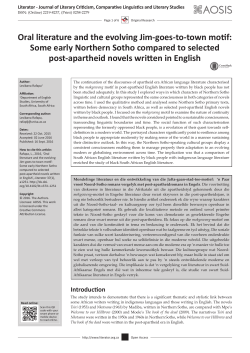 Oral literature and the evolving Jim-goes-to