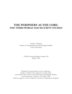 the third world and security studies