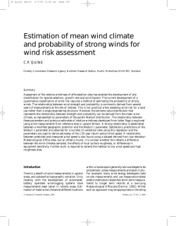 Estimation of mean wind climate and probability of strong winds for