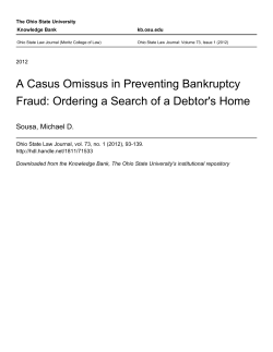 Ordering a Search of a Debtor`s Home - Knowledge Bank