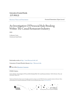 An Investigation Of Prosocial Rule Breaking Within The
