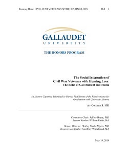 The Social Integration of Civil War Veterans with Hearing Loss: