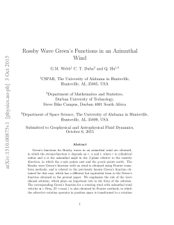 Rossby Wave Green`s Functions in an Azimuthal Wind arXiv
