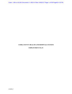Employment Plan - Cook County Health and Hospitals System