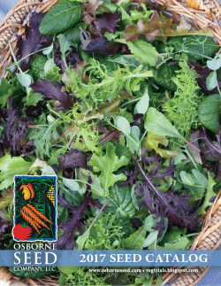 2017 seed catalog - Osborne Seed Company