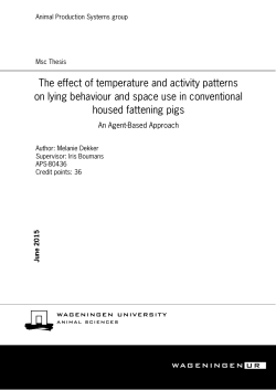 The effect of temperature and activity patterns on lying behaviour