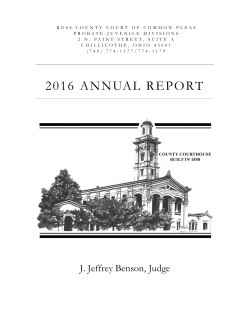 Annual Report - Ross County Probate and Juvenile Court