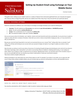 Student Email Setup on Other Devices