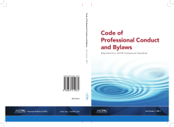Code of Professional Conduct and Bylaws